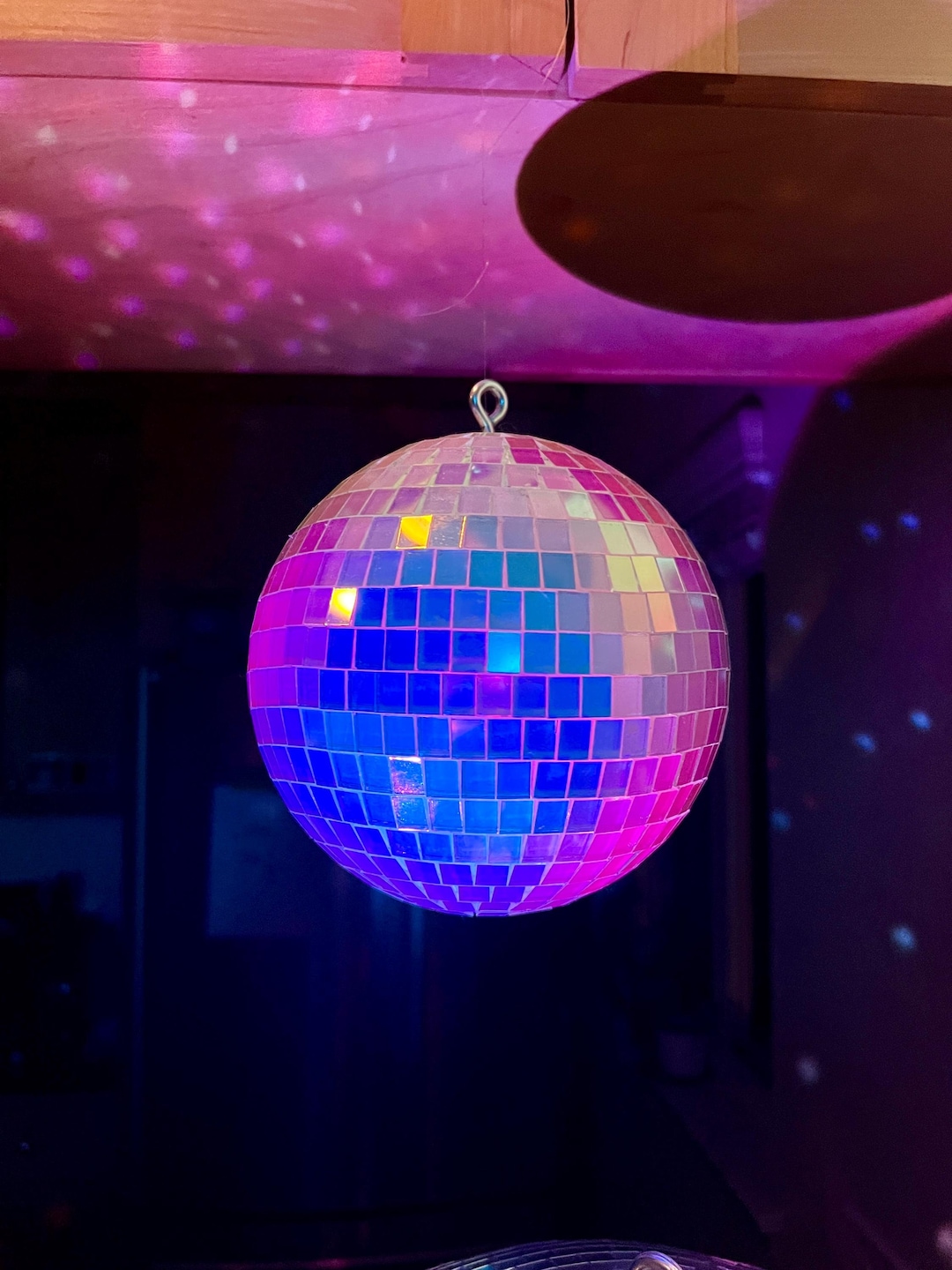 8 Inch Disco Ball Iridescent Disco Ball Disco Decor Holographic ...