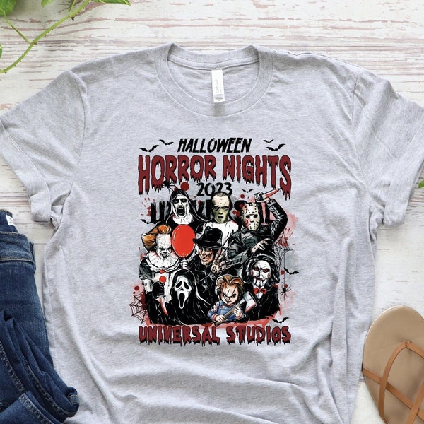 Halloween 2023 Horror Nights Universal Studios Shirt, Horror Characters Halloween Shirt, Universal Studios Scary Shirt, Halloween Shirts