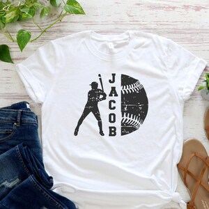 Custom Baseball Shirt, Baseball Custom Birthday Shirt, Baseball Mom Shirt, Personalized Baseball Tees, Custom Baseball Shirts, Baseball Boy