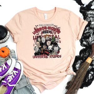 Halloween 2024 Horror Nights Universal Studios Shirt, Horror Characters Halloween Shirt, Universal Studios Scary Shirt, Halloween Shirts