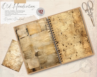 Può includere: Un set di 42 carte digitali con sfondi vintage, invecchiati e testurizzati con testo scritto a mano. Le carte sono perfette per lo scrapbooking, la creazione di biglietti e altri progetti di artigianato.