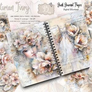 Victorian Junk Journal Kit | Nostalgic Treasures | Vintage Ephemera | Digital Download | Distressed Paper | Antique Journal | Shabby Chic