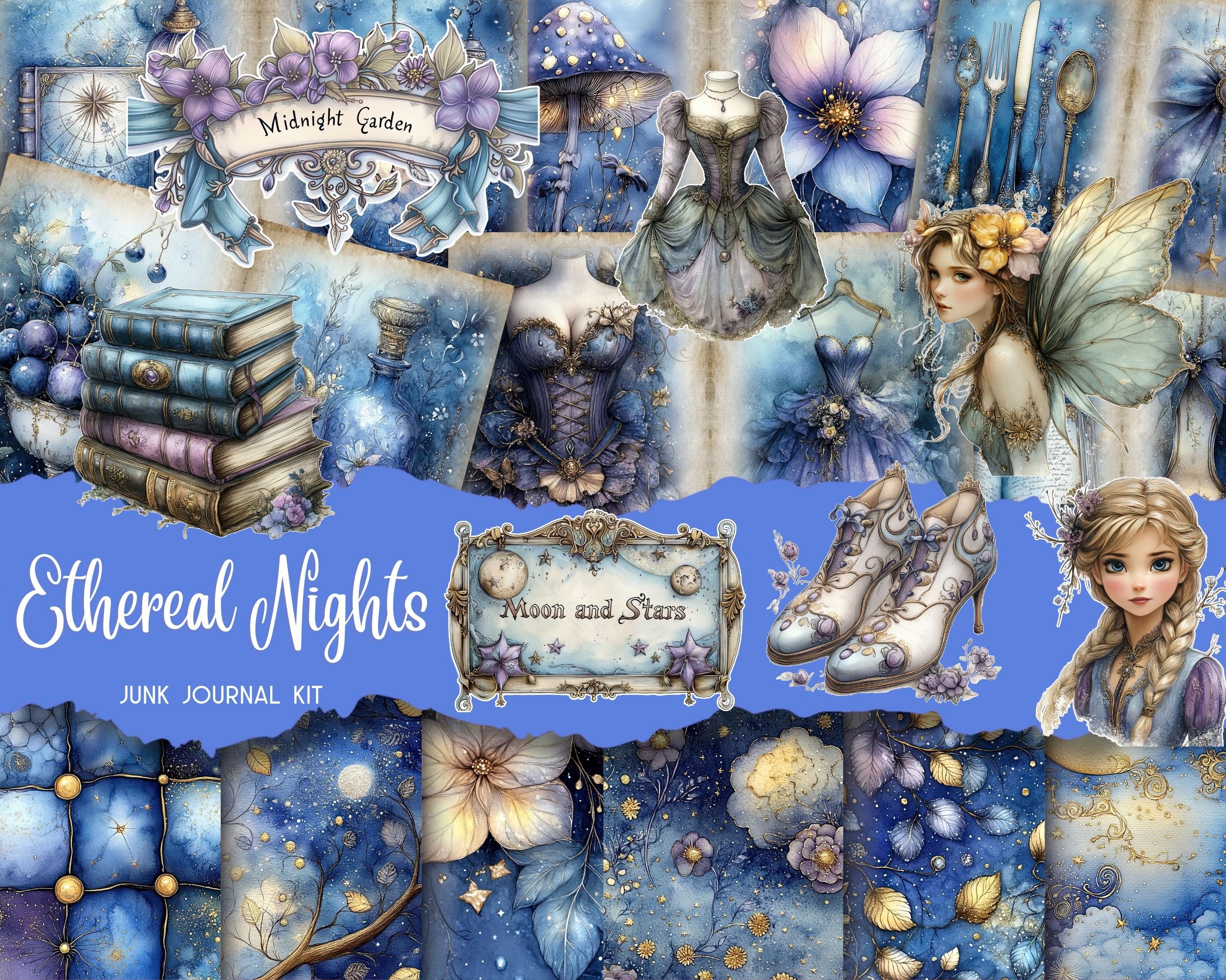 Kit de journal indésirable Ethereal Nights : éphémères gothiques lunaires (téléchargement numérique)