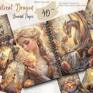 Fantasy Dragon Junk Journal Kit: Printable Ephemera (Digital Download