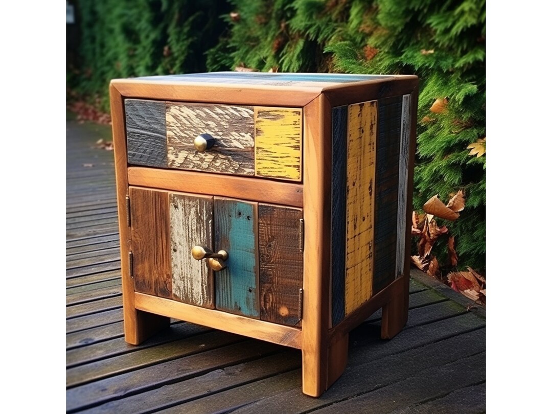 Wooden Bookcase Bedside Table Oak Bookcase Handmade Etsy