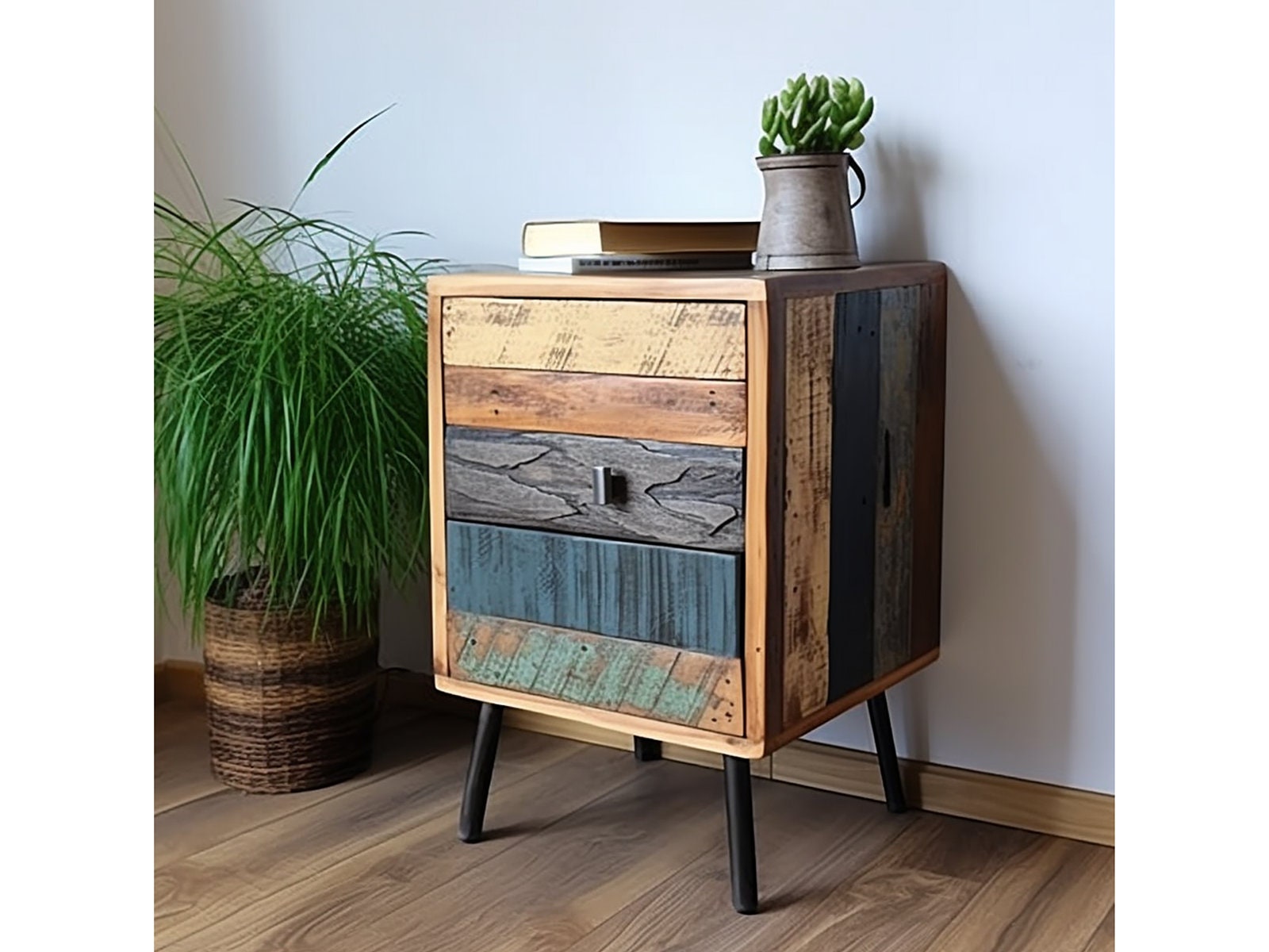 Wooden Bookcase Bedside Table Oak Bookcase Handmade Etsy UK