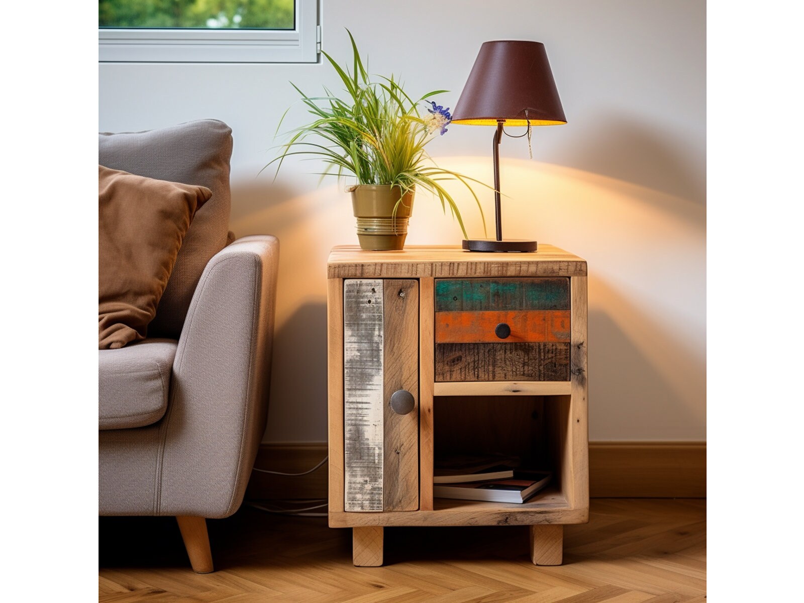 Wooden Bookcase Bedside Table Oak Bookcase Handmade Etsy UK
