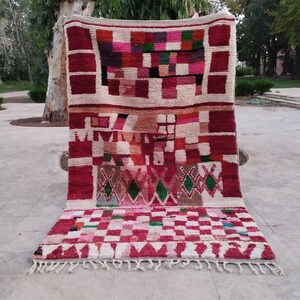 CUSTOM carpets boujaad Unique ,Handmade Azilal Rug colorful ,Berber Colorful Custom Rug Authentic ,High Quality colorful rug