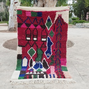 ARTISTIC WOOL Colorful Rug  ,Colorful Rug Gorgeous Wool , large Area Rug Hand Knotted checkred
