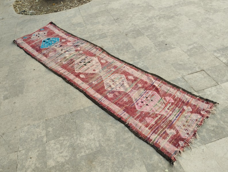 VINTAGE BROWN RUNNER Rug 125x30 Ft brown Runner Hallway Etsy