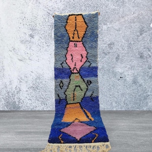 custom runner rug blue, custom area rug, hallway runner, long runner rug, 3x10 rug runner, non slip runner rug, washable runner rugs.