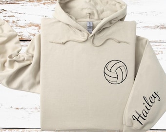 Custom Name Volleyball Hoodie, Personalized Volleyball Sweatshirt, Volley ball Player Gift, High School Volleyball shirt, Teen Volleyball