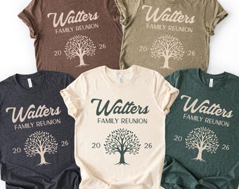 Camisas personalizadas para reuniones familiares o eventos grupales de reunión familiar.