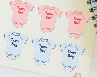 Team boy team girl stickers, gender reveal stickers, baby shower stickers, team boy, team girl, gender determination, baby shower ideas