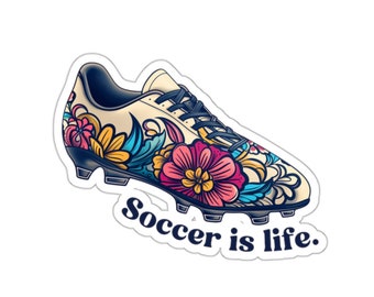 Soccer Sticker, soccer sticker water bottle, kids soccer stickers, girl soccer sticker, girls soccer sticker, cute soccer stickers, cleats
