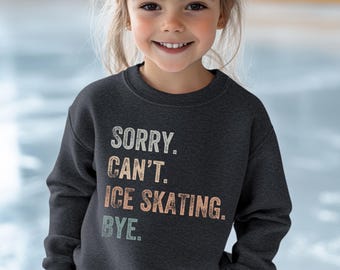 Youth Iceskating Sweatshirt, Figure Skate Shirt, Competitive Figure Skating, Figure Skating Sweatshirt, young girl Shirt, ice skating girl