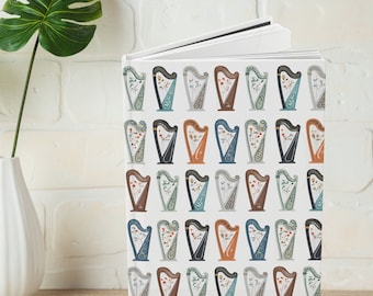 Harp Notebook, harp journal, harp lesson notebook, harp book, classical harp book, classical harp journal, harpist journal, harpist gift