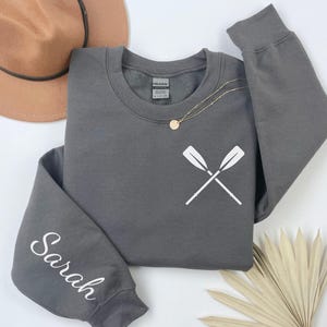 Custom Name Rowing Sweatshirt, Personalized Rowing Shirt, Woman Rower Gift, College Rower Shirt, Teen Rower Gift, Personalized Rowing Gift