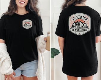 50 States Travel Club Pocket Style, 50 states Tshirt, 50 states travel shirt, 50 states traveller, 50 states traveled, fifty states traveler