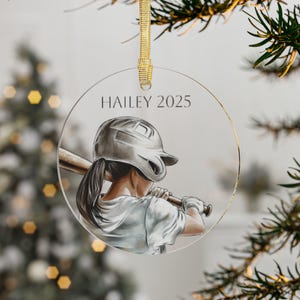softball ornament, girls softball gift, womens softball ornament, girl softball player, gift for softball player, personalized softball