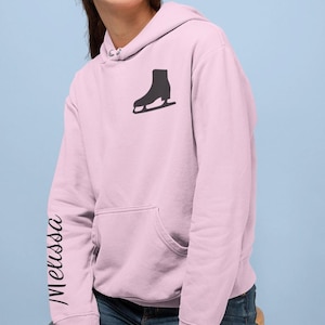 Custom Figure Skating Sweatshirt, Personalized Ice Skate Hoodie, Figure Skating Gift, Iceskating Sweatshirt, ice skating lover