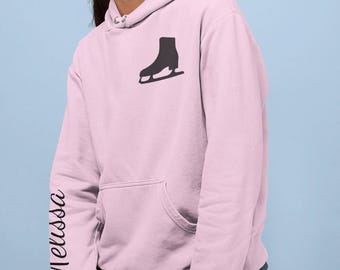Custom Figure Skating Sweatshirt, Personalized Ice Skate Hoodie, Figure Skating Gift, Iceskating Sweatshirt, ice skating lover