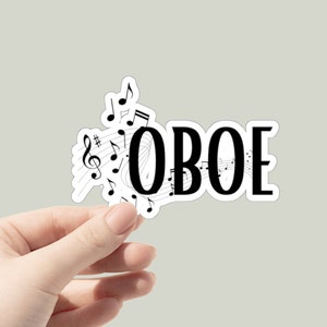 Oboe Aufkleber, Oboe Spieler, Oboe Lehrer, Oboe Schüler, Oboist, Oboe Geschenk, Oboe Spieler Geschenk, Oboe Aufkleber Wasserflasche