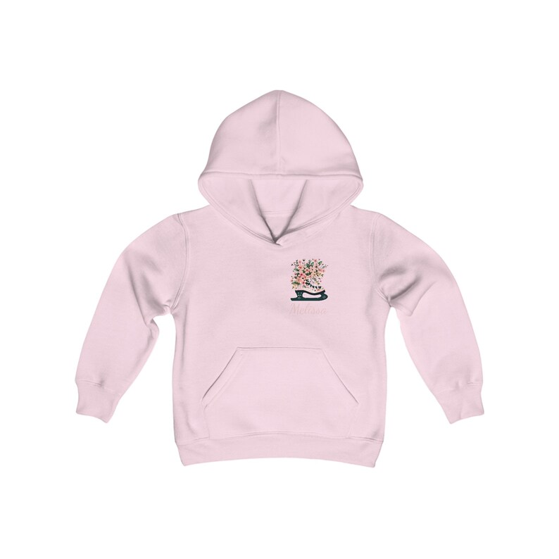 Anpassad tröja för konståkning för tjejer, personlig skridskohuva, present till konståkning för tjejer, present till skridskoåkning för ungdomar Light Pink