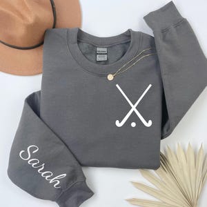 Custom Name Field Hockey Sweatshirt, Personalized Field Hockey Shirt, Field Hockey Player Gift, High school Field Hockey Shirt