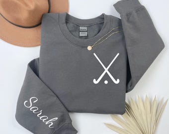 Custom Name Field Hockey Sweatshirt, Personalized Field Hockey Shirt, Field Hockey Player Gift, High school Field Hockey Shirt