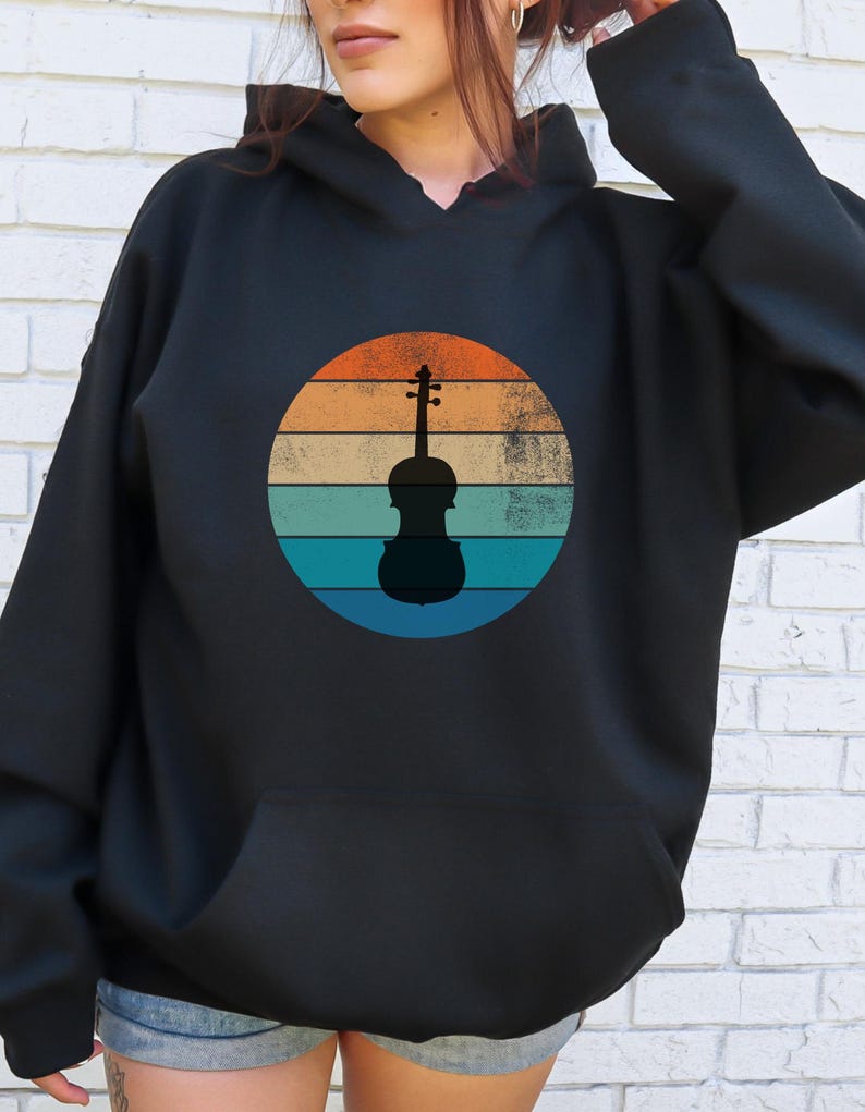 Violin Hoodie, Violin Player Sweatshirt, Orchestra Hoodie, Violin Lover