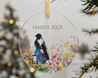 Personalized Cello Ornament, Cellist Gift, Gift for Cello Lover, Cello Lessons Gift, Cello Girl Gift, Cellist Custom Ornament, Cello Player