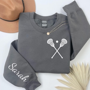 Custom Name Lacrosse Sweatshirt, Personalized Lacrosse Shirt, Lacrosse Player Gift, High school Lacrosse Shirt, Teen Lacrosse Gift