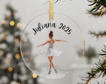 Personalized ice skating ornament, figure skater gift, girl ice skating lover gift, iceskater ornament, girl figure skater gift, ice skater
