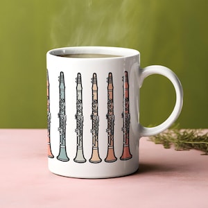 Clarinet Mug, Clarinet Gift, Clarinet Lover, Clarinet Lover Gift, Clarinet Player Gift, Clarinet Teacher Gift, Clarinet Student Gift,