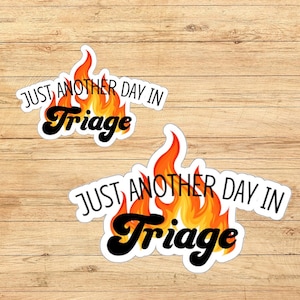 Nursing Sticker, Just another day in triage sticker, funny nurse stickers, er nurse sticker, emergency nurse, triage nurse, PA sticker