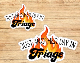 Nursing Sticker, Just another day in triage sticker, funny nurse stickers, er nurse sticker, emergency nurse, triage nurse, PA sticker
