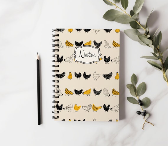 Chicken Notebook, Chicken Journal, Chickenlover gift, Gift for chickenlover, Gift for wife chicken, Gift for chicken lover