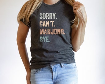 Mahjong T Shirt, Mah jong shirt, Mahjong Gift, Gift for Mahjong Player, Funny Mahjong Shirt, Mah jong gift, Gift for Mahjong Lover