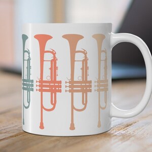 Trumpet Mug, Trumpet Gift, Trumpet Player Gift, Trumpet Lover, Trumpet Lover Gift, Trumpet Teacher Gift, Trumpet Student Gift