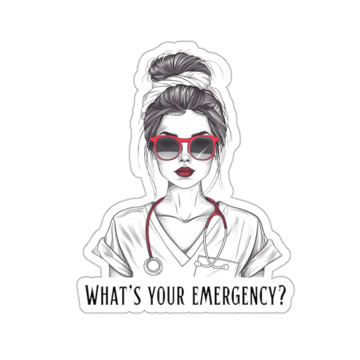 Emergency Nursing Sticker, ER Nurse Sticker, Funny Nurse Stickers ...