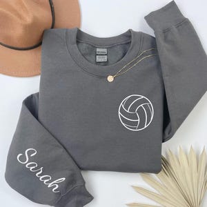 Custom Name Volleyball Sweatshirt, Personalized Volleyball Shirt, Volley ball Player Gift, High School Volleyball shirt, Teen Volleyball