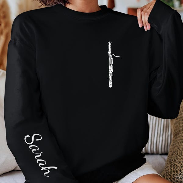 Custom Bassoon Sweatshirt, Personalized Bassoon Shirt, Bassoon Lover Gift, Bassoonist shirt, Bassoon Student Gift, Bassoon teacher shirt