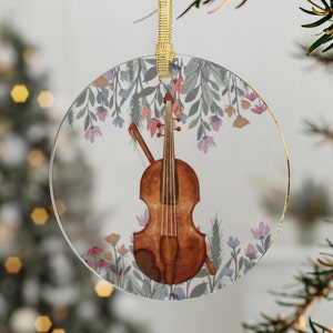 Violin Ornament, Classical violin ornament, violinist gift, gift for violin teacher, gift violin lover, violin gift, violin christmas gift