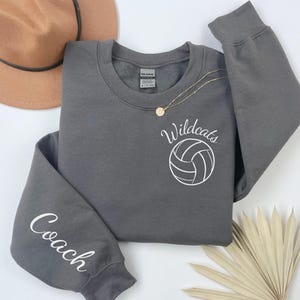Custom Coach Volleyball Sweatshirt, Personalized Volleyball Shirt, Volley ball Player Gift, High School Volleyball shirt, Teen Volleyball