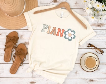 Camisa de piano, presente de amante de piano, camisa de professor de piano, camisa de estudante de piano, camisa de pianista, presente de professor de música, camisa de piano fofa, presente de música
