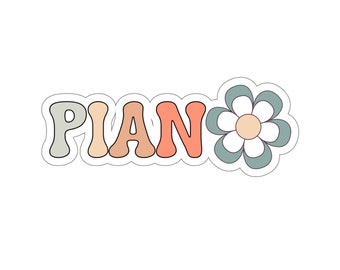 Piano sticker, pianist gift, piano sticker water bottle, piano student gift, piano teacher gift, cute piano sticker, music teacher gift