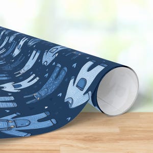 Blue Jean Baby gift wrap, denim baby shower wrapping paper, blue jean baby sprinkle, blue jean baby shower, blue jean baby on the way image 2