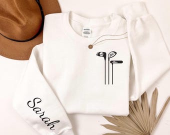 Benutzerdefinierte Name Golf Sweatshirt, personalisierte Golf Shirt, Mädchen Golfer Geschenk, Frau Golf Shirt, Teen Golf Geschenk, Golf Mädchen Sweatshirt, Golfen