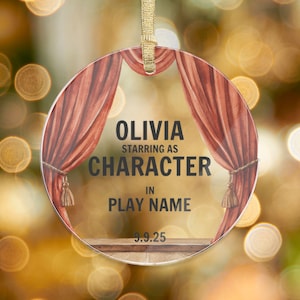 actor ornament, actress ornament, theater ornament, drama ornament, stage manager gift, theatre ornament, music theater ornament